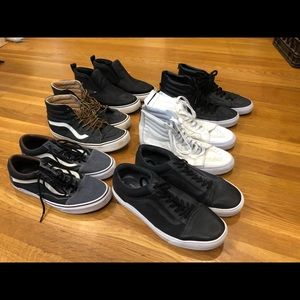 6 lightly used Vans shoes. US size 12.